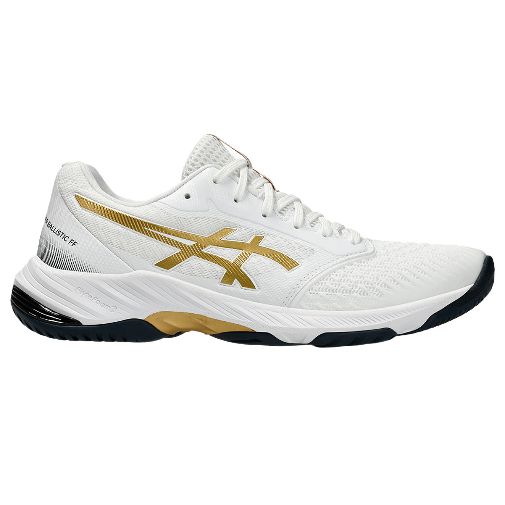 ASICS Netburner Ballistic FF 3 Men's Indoor Shoes (1051A073.104) (White/Pure Gold) Questions & Answers
