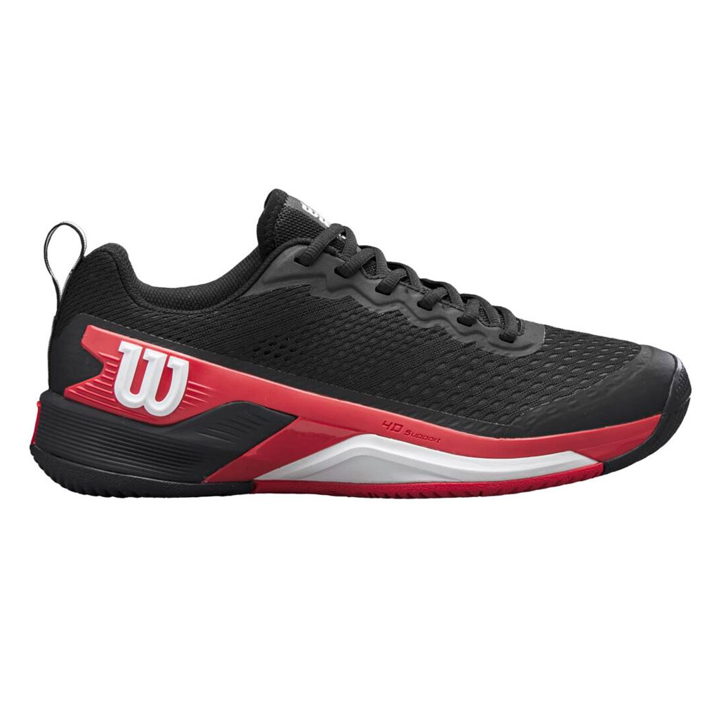 Wilson Men's Rush Pro 4.5 Black/Red/White Shoes (WRS334330U) Questions & Answers