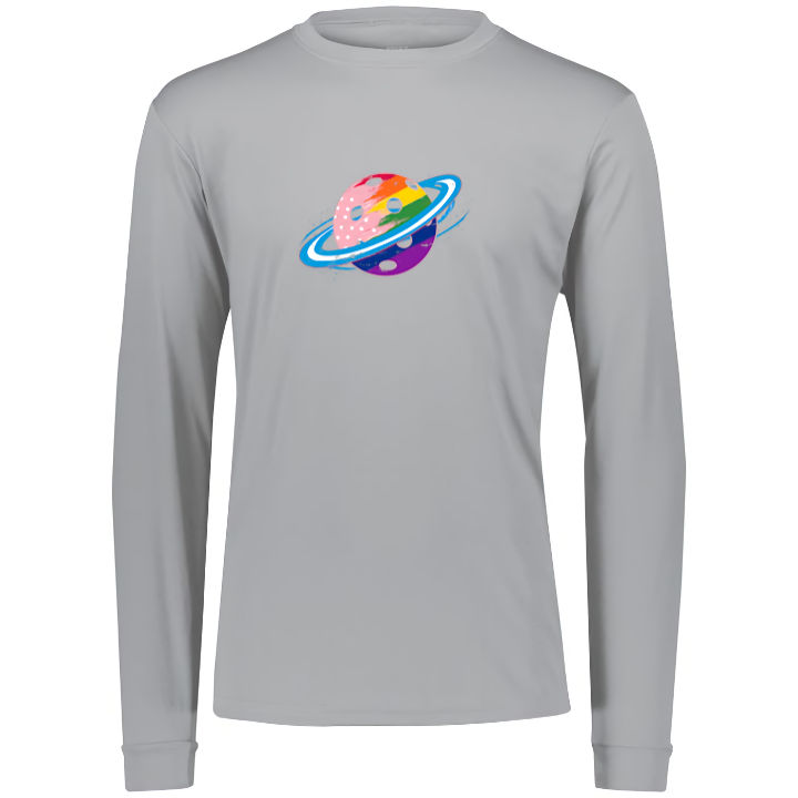 PickleballGalaxy Rainbow Grey Long Sleeve Dry Fit Shirt Questions & Answers