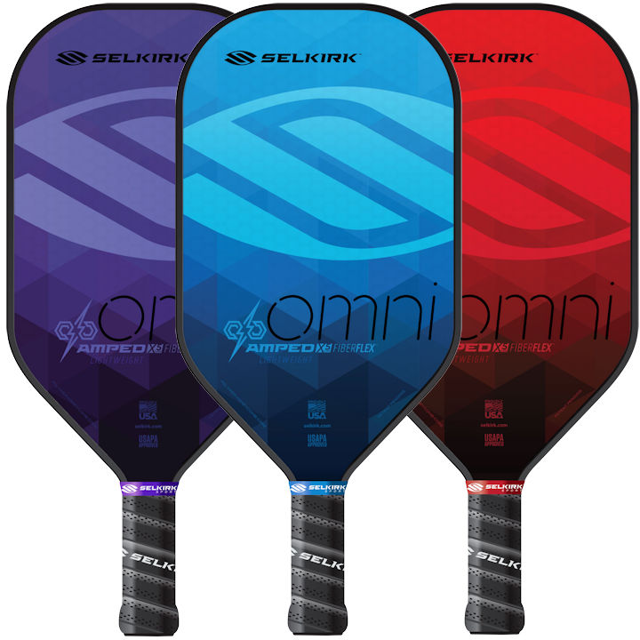 2020 Selkirk Amped X5 Omni Pickleball Paddle Lightweight California Release Red