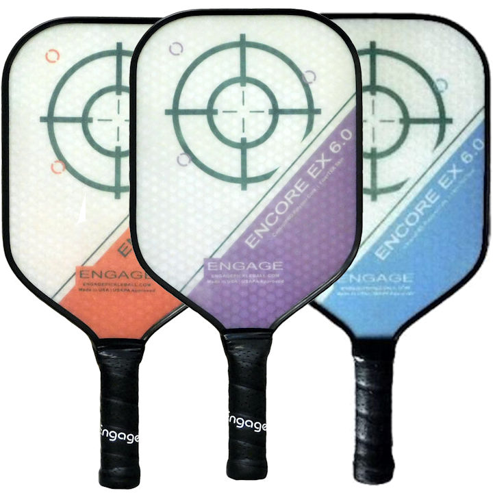 New Engage Encore 6.0 EX Pickleball Paddle Polymer Blue midweight std grip 