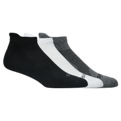 ASICS Cushion Low Socks (White/Grey Heather/Black) (3-Pack) (ZK2361.005)