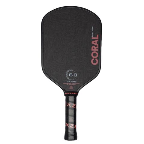 Six Zero Coral Elongated Pickleball Paddle | Pickleball Galaxy