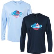 PickleballGalaxy Hooded Long Sleeve Performance Shirt