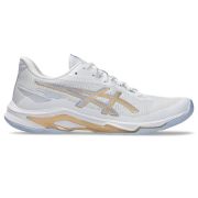 ASICS Netburner Ballistic FF 4 Women's Indoor Shoes (1052A083.102) (White/Champagne)