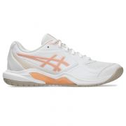 ASICS Gel-Dedicate 9 Women's (WIDE) (D) Outdoor Court Shoes (1042A315.100) (White/Cantaloupe)