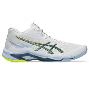 ASICS Netburner Ballistic FF MT 4 (MID) Men's Indoor Court Shoes (1051A090.103) (White/Raw Indigo)