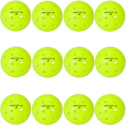 Dura Fast 40 Outdoor Neon Green Pickleballs Dozen | Pickleball Galaxy