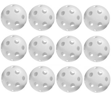 Jugs Bulldog White Pickleballs Dozen